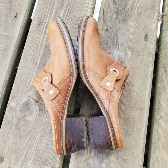 Red Wing Shoes Vintage Celina 90s y2k VSCO Camel Tan Leather Woman's Mules 7.5 - Picture 4 of 7